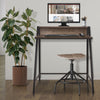 Wooden Home Office Desk with Mini Hutch